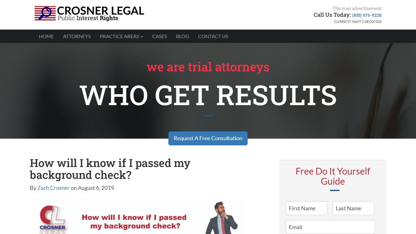 How will I know if I passed my background check? - Crosner Legal