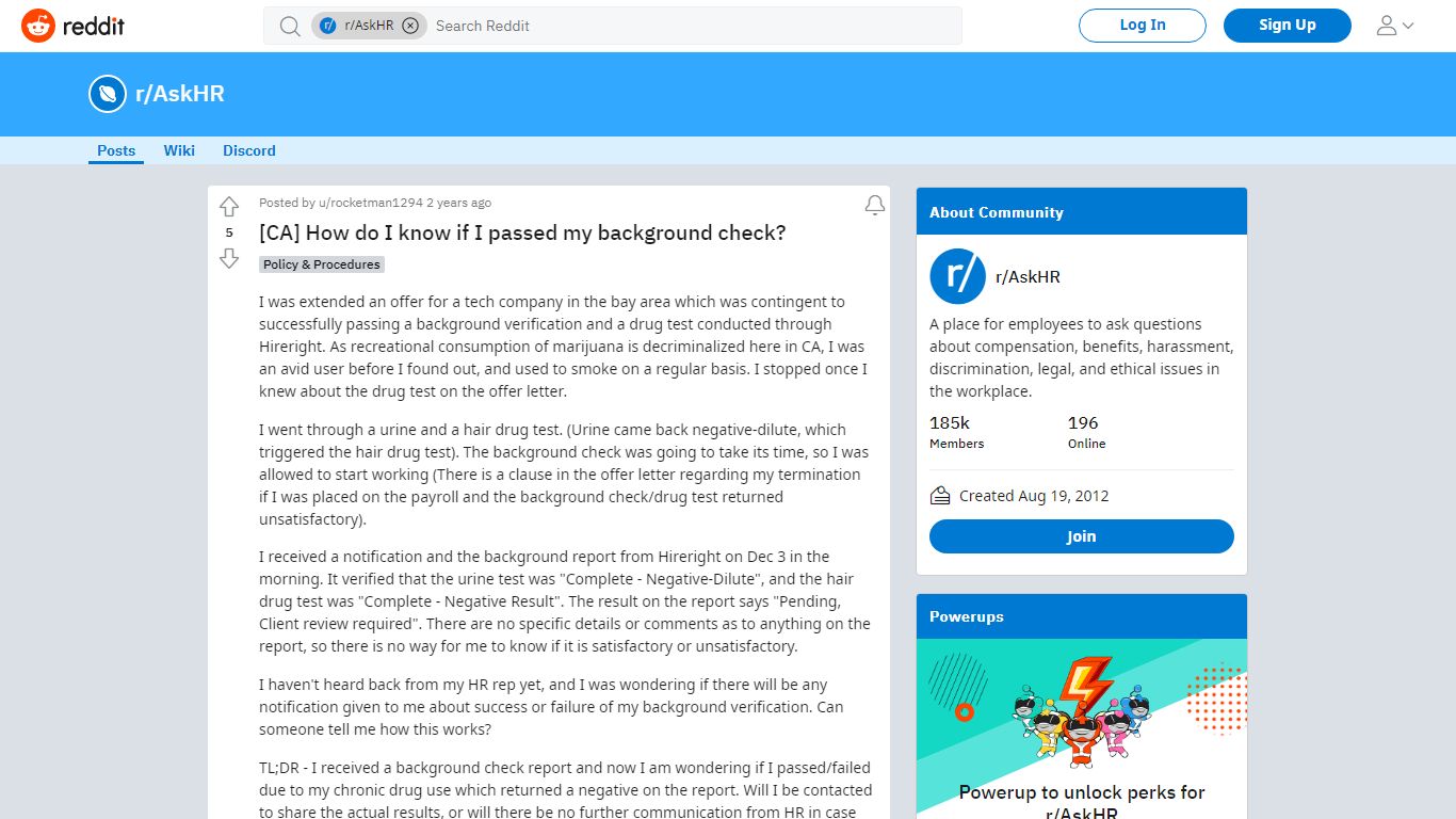 [CA] How do I know if I passed my background check? : AskHR - reddit
